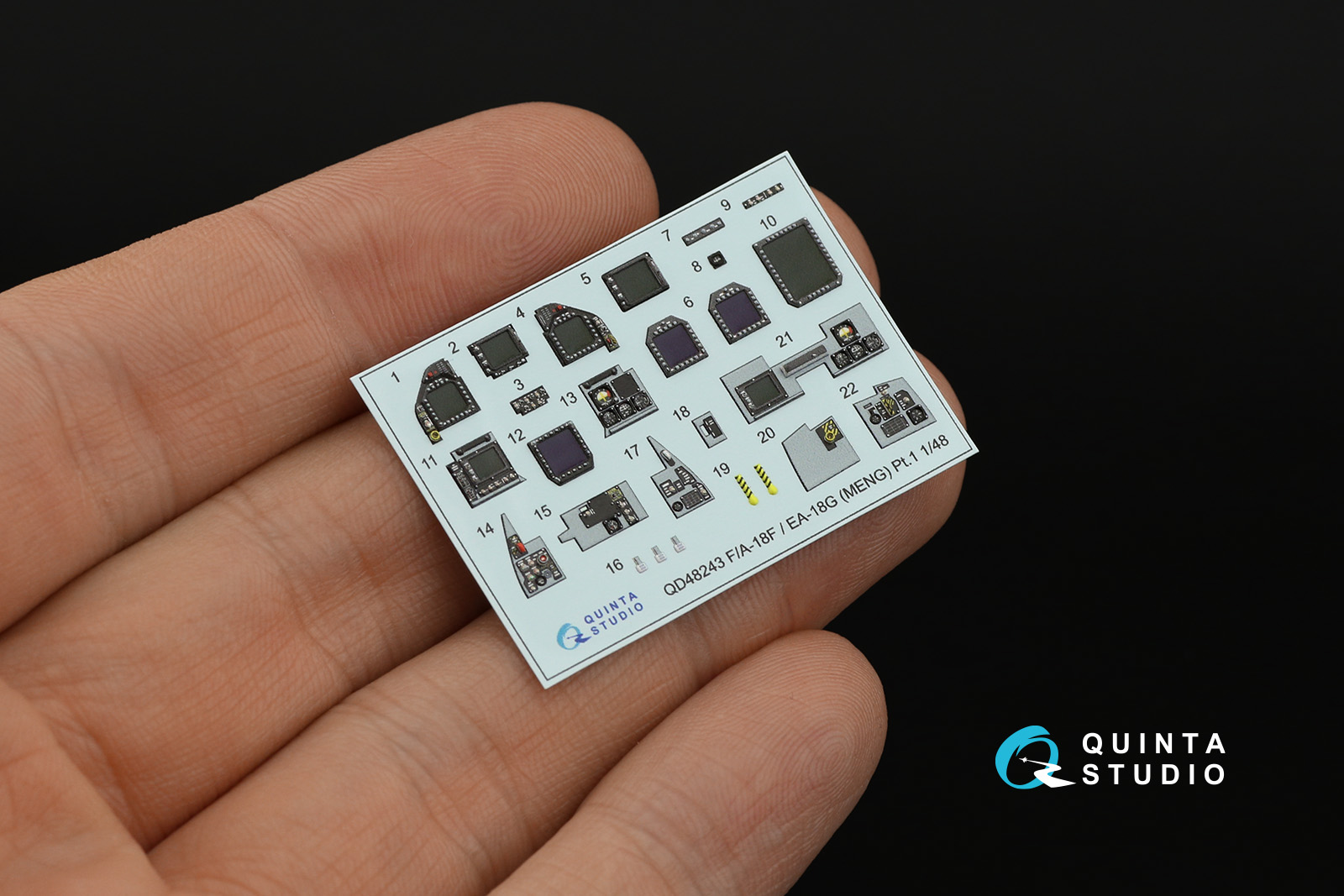 QD48243 3D Декаль интерьера кабины F/A-18F late / EA-18G (Meng)