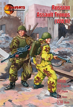 32026MR Фигуры WWII Russian Assault Troops Mars, 1/32