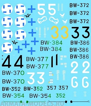 72048CD Декаль BW-239 Finnish aces 1/72