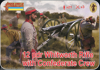 72183ST Фигуры 12 pdr Whitworth Rifle with Confederate Crew 1/72 Strelets, 1/72