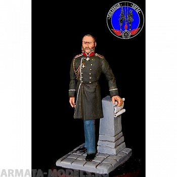 ОП.60.054 Фигура из белого металла  Царь Александр 2 