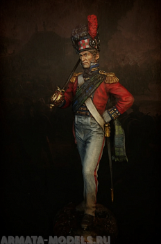 VD-54001(M). Офицер 42-го (Королевских Шотландских горцев) пехотного полка "Черная Стража", 1815 г. 54 мм. Материал - белый металл.