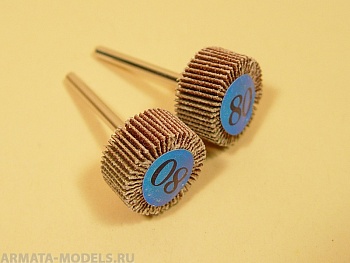 2406 Круг лепестковый, d 30 х 10 мм,зерно Р  80, 2 шт./уп., блистер