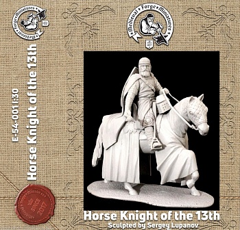 E-54-001 Фигура Конный рыцарь 13 века 54мм