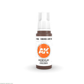 AK11106 Краска акриловая Mahogany Brown 17ml