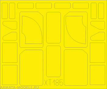 XT185 Маска для окрашивания для модели M 1070 Truck Tractor  For Hobby-Boss kit