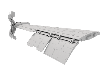 AM0037 Крылья с выпущенной механизацией для Грача