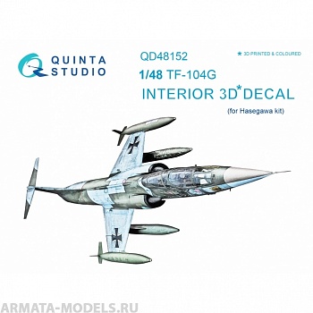 QD48152 3D Декаль интерьера кабины TF-104G (для модели Hasegawa)