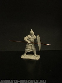 409ТБ ВИМ, пеший русский дружинник с копьем и щитом, 54 мм
