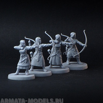 BV-sa-06 Игровая миниатюра  fem. viking archers (4 models)  МКЭ. лучники викингов (4 модели)