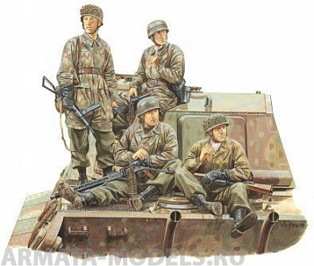 6113Д Солдаты 3rd Fallschirmjager Division (Ardennes 44) (10013160/230420/0210189, КИТАЙ )