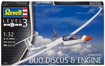03961 Двухместный планер Glider Duo Discus & Engine