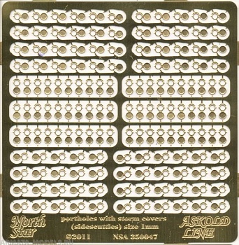 NSA350047 Portholes (side scuttles) with storm covers for the French warships of early 20-th century