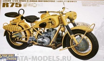 L3509 Сборная модель 1/35 WWII German BMW R75 (2 motercycles)
