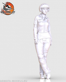 smk48029 Девушка пилот в шлеме зш-7 (Не для свободной продажи)