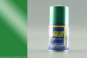 S077 Краска в баллончиках т.м. MR.HOBBY 100мл  METALLIC GREEN