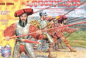 DDS72004 Фигуры Landsknechts (Pikes)  1/72