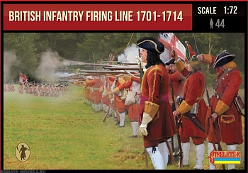 72232ST Фигуры British Infantry Firing Line 1701-1714